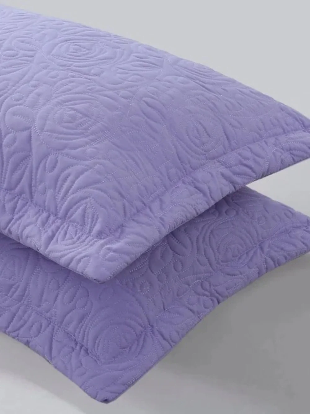 Lavender Quilted Pillow Shams - Set of 2